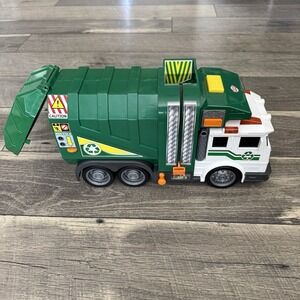 Dickie Toys Recycle Garbage Truck Lights Sounds Green Action Toy Diecast WORKING